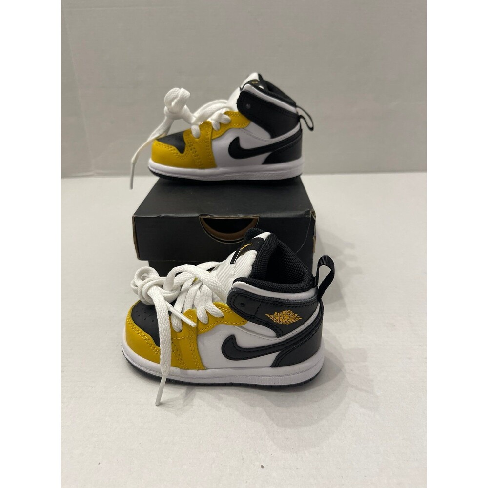 Jordan 1 Mid Yellow Ochre Size 4C New in Box - Picture 3 of 9
